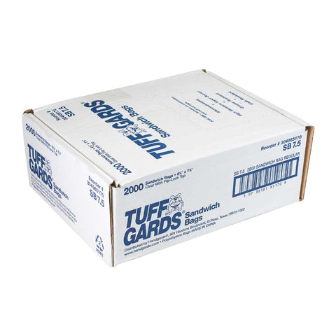 Handgards Clear Sandwich Bags, 6X7, 2000 --- Count
