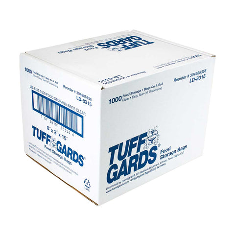 Bag (TuffGardsÂ® Food Storage/Freezer Bags) 8X3X15, 1000 --- Count 1 Roll
