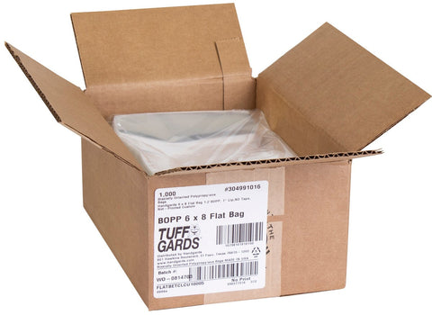 Handgards Tuffgards High Clarity Polypropylene Flat Stack Sealable Food Storage Bag, 6 x 8 inch -- 1000 per case