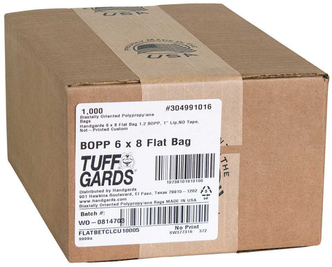 Handgards Tuffgards High Clarity Polypropylene Flat Stack Sealable Food Storage Bag, 6 x 8 inch -- 1000 per case