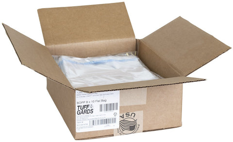 Handgards Tuffgards High Clarity Polypropylene Flat Stack Adhesive Strip Sealable Food Storage Bag, 8 x 10 inch -- 1000 per case