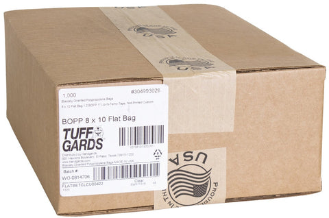 Handgards Tuffgards High Clarity Polypropylene Flat Stack Adhesive Strip Sealable Food Storage Bag, 8 x 10 inch -- 1000 per case