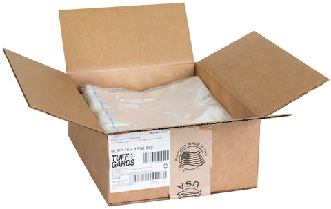 Handgards Tuffgards High Clarity Polypropylene Flat Stack Adhesive Strip Sealable Food Storage Bag, 10 x 8 inch -- 1000 per case