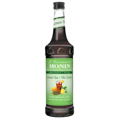 Monin Lemon Tea Concentrate - 750 mL glass bottle, 12 bottle per case