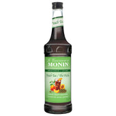 Monin Peach Tea Concentrate - 750 mL glass bottle.