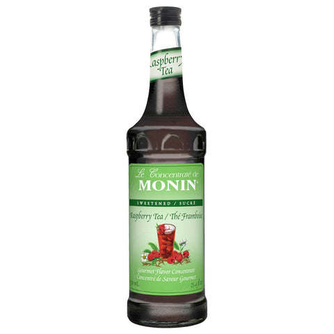 Monin Raspberry Tea Concentrate - 750 mL glass bottle, 12 bottles per case