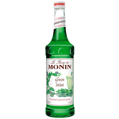Monin Glass Mint Green Flavor Syrup, 750 Milliliter -- 12 Case