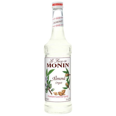 Monin Almond Flavor Syrup Glass, 750 Milliliter -- 12 Case