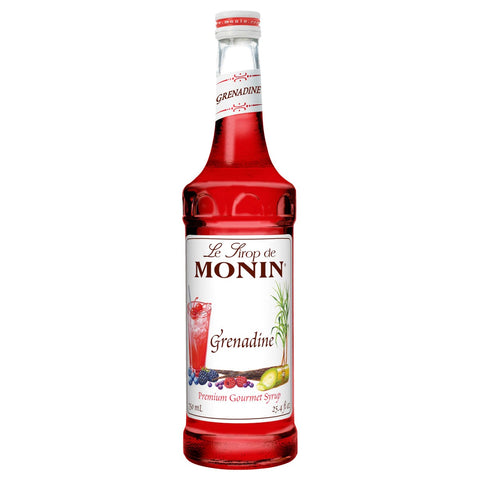 Monin Glass Grenadine Flavor Syrup, 750 Milliliter -- 12 Case