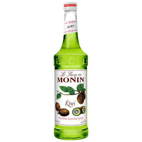 Monin Kiwi Flavor Syrup Glass, 750 Milliliter -- 12 Case