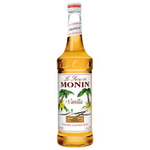 Monin Vanilla Flavor Syrup Glass, 750 Milliliter -- 12 Case