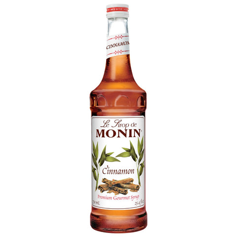 Monin Glass Cinnamon Flavor Syrup, 750 Milliliter -- 12 Case