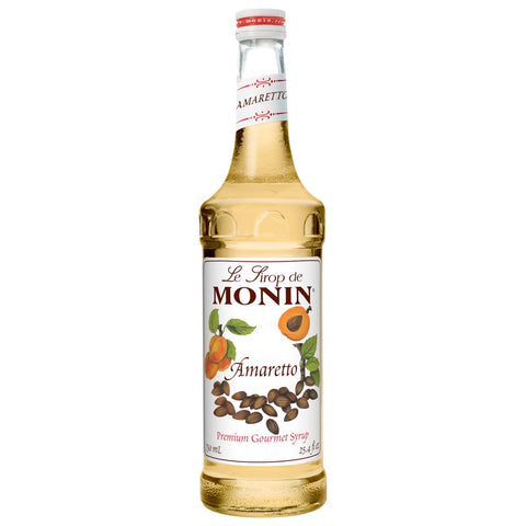 Monin Amaretto Flavor Syrup Glass, 750 Milliliter -- 12 Case