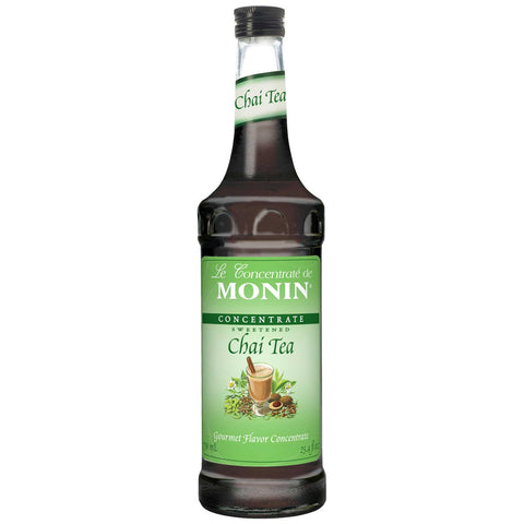 Monin Chai Tea Concentrate - 750 mL glass bottle, 12 bottles per case