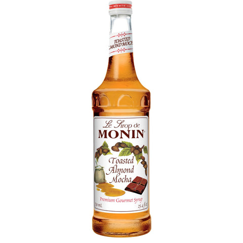 Monin Toasted Almond Mocha Flavor Syrup, 750 Milliliter -- 12 Case