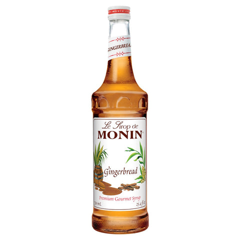 Monin Glass Gingerbread Flavor Syrup, 750 Milliliter -- 12 Case