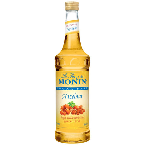 Monin Glass Hazelnut Sugar Free Flavor Syrup, 750 Milliliter -- 12 Case