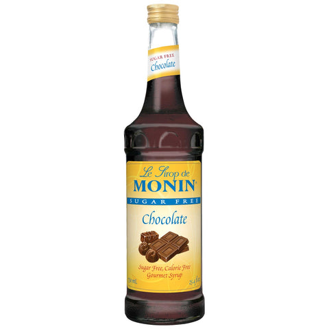 Monin Glass Chocolate Sugar Free Flavor Syrup, 750 Milliliter -- 12 Case