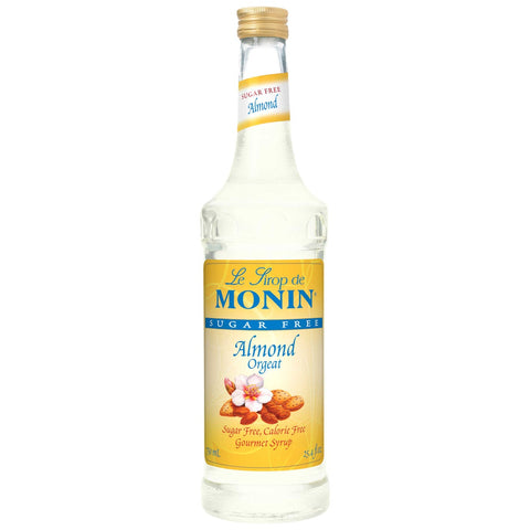 Monin Glass Almond Sugar Free Flavor Syrup, 750 Milliliter -- 12 Case