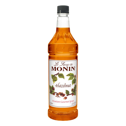 Monin Hazelnut Flavor Syrup, 1 Liter -- 4 Case