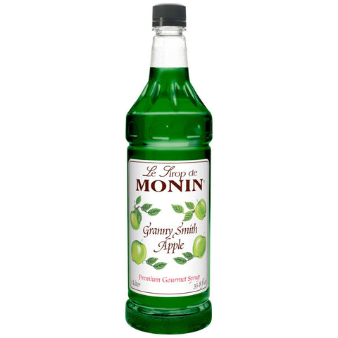 Monin Granny Apple Smith Flavor Syrup, 1 Liter -- 4 Case