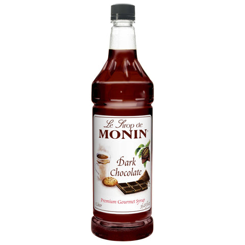 Monin Dark Chocolate Syrup, 1 Liter -- 4 Case