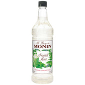 Monin Frosted Mint Flavor Syrup, 1 Liter -- 4 Case