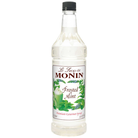 Monin Frosted Mint Flavor Syrup, 1 Liter -- 4 Case
