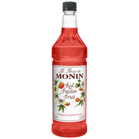 Monin Red Passion Flavor Syrup, 1 Liter -- 4 Case