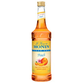 Monin Sugar Free Peach Flavor Syrup, 750 Milliliter -- 12 per case.