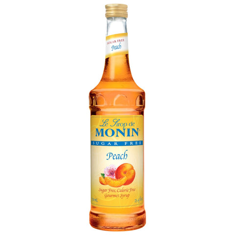 Monin Sugar Free Peach Flavor Syrup, 750 Milliliter -- 12 per case.