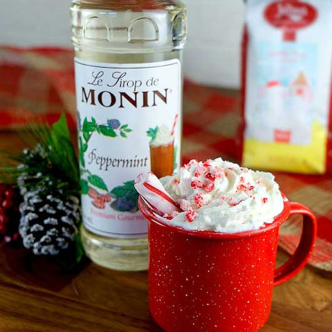 Monin Seasonal Peppermint Flavor Syrup, 1 Liter -- 4 per case.