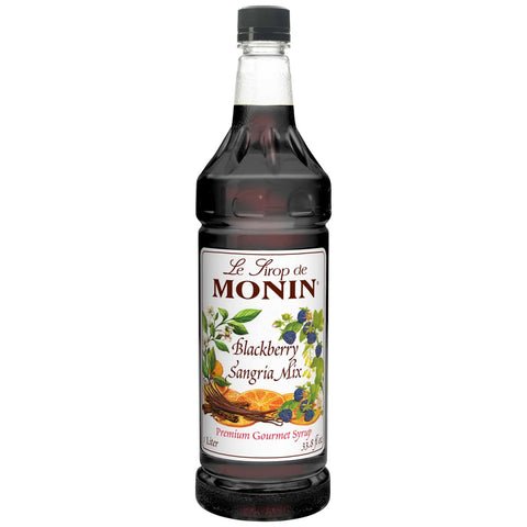 Monin Sangria Blackberry Flavor Syrup, 1 Liter -- 4 per case.