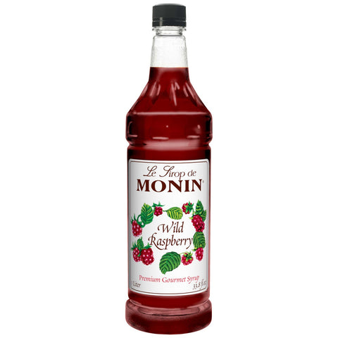 Monin Wild Raspberry Syrup, 1 Liter -- 4 per case.