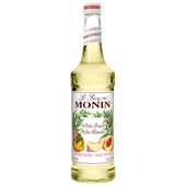 Monin White Peach Syrup, 750 Milliliter -- 12 per case.
