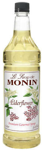 Monin Elderflower Gourmet Syrup, 1 Liter -- 4 per case