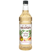 Monin White Peach Syrup, 1 Liter -- 4 per case.
