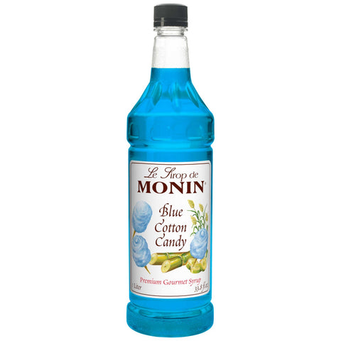 Monin Blue Cotton Candy Syrup, 1 Liter -- 4 per case.