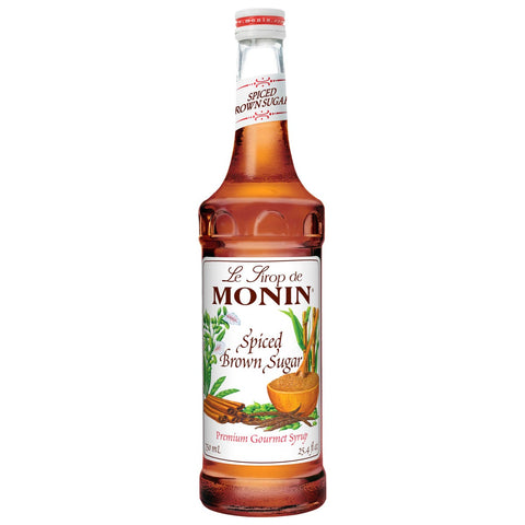 Monin Spiced Brown Sugar Syrup Glass, 750 Milliliter -- 12 per case.