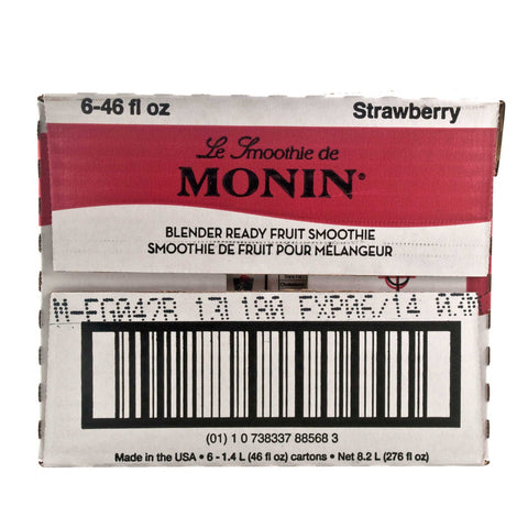 Monin Blender Ready Strawberry Fruit Smoothie Mix, 46 Ounce -- 6 per case.