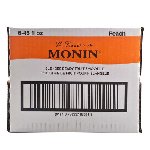 Monin Blender Ready Peach Fruit Smoothie Mix, 46 Ounce -- 6 per case.