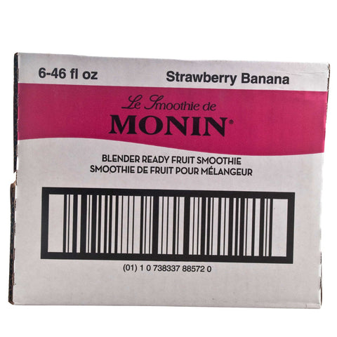 Monin Blender Ready Strawberry Banana Fruit Smoothie Mix, 46 Ounce -- 6 per case.
