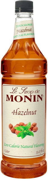 Monin Zero Calorie Natural Hazelnut Flavoring, 1 Liter -- 4 per case
