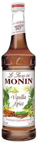 Monin Vanilla Spice Syrup, 750 Milliliter -- 12 per case.