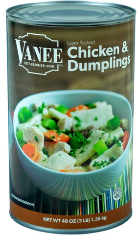Vanee Chicken & Dumpling Entree 20 Percent, 48 Ounce -- 12 Case