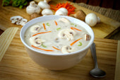 Vanee Condensed Cream of Mushroom Soup - 51 oz. can, 12 per case