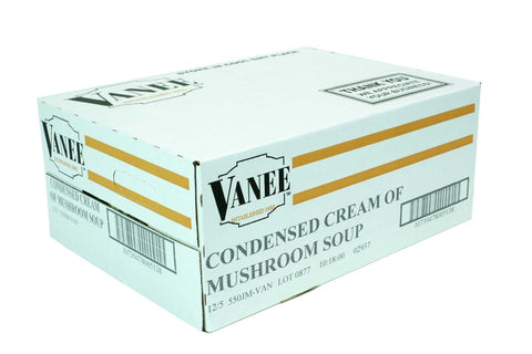 Vanee Condensed Cream of Mushroom Soup - 51 oz. can, 12 per case