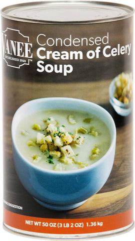 Vanee Foods Condensed Cream of Celery Soup, 50 Ounce -- 12 per case.