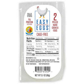 Easy Eggs Cage Free Peeled Hard Cooked Eggs - 2 count per pack -- 14 packs per case