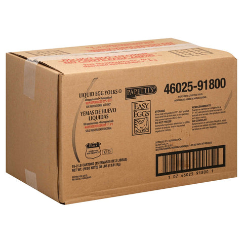 Michael Foods Papettis Easy Eggs Plain Yolk, 2 Pound -- 15 per case.
